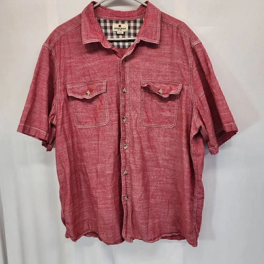 Marmot Red Short-Sleeve Button-up Men's Size XXL